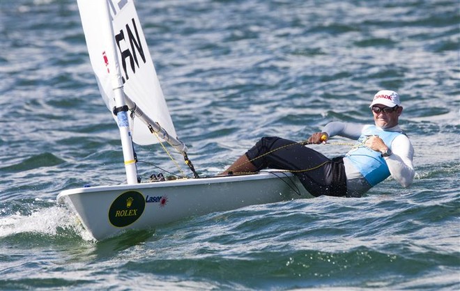In first place, Day Three, David Wright (CAN), Laser - Rolex Miami OCR ©  Rolex/Daniel Forster http://www.regattanews.com